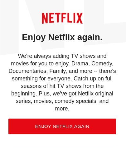 Netflix Drip Campaign 3