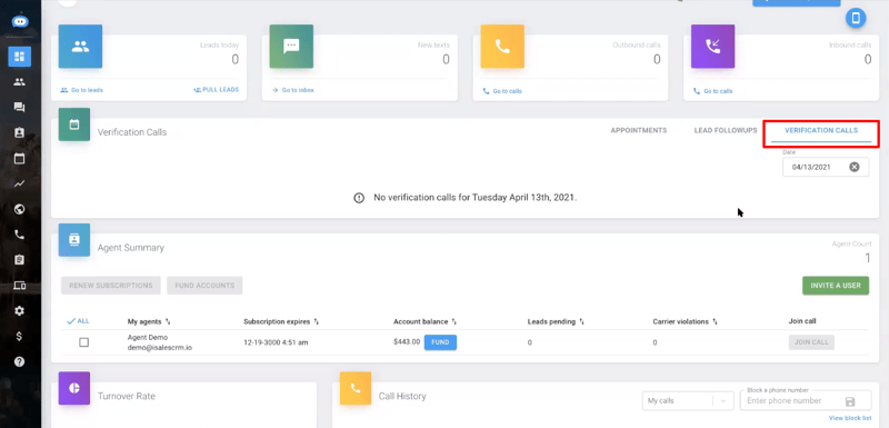 Ringy Dashboard